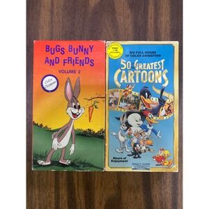 Bugs Bunny and Friends Vol 2 & 50 Greatest Cartoons VHS Set 6 Hours Animation